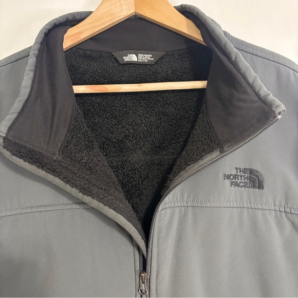 North Face Men's Apex Chrome Thermal Jacket Full Zip Softshell Grey Black Sz XXL - Picture 4 of 16